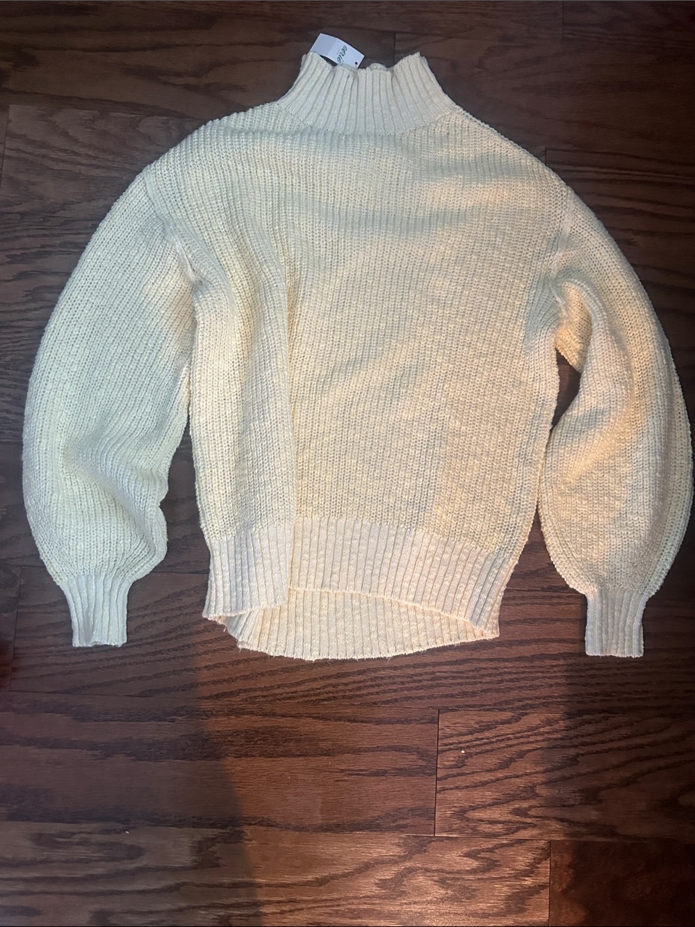 Yellow Knit Mock Neck Sweater
